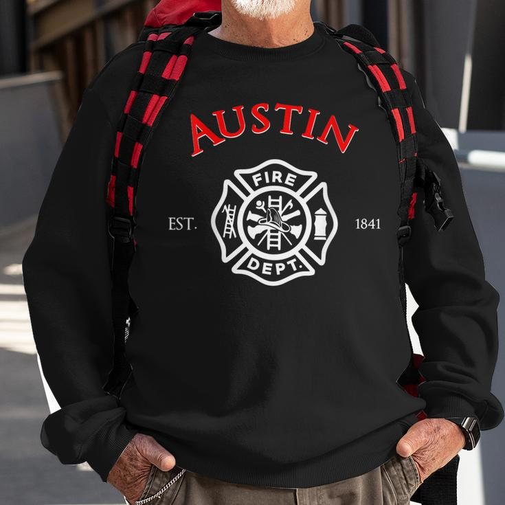 City Of Austin Fire Rescue Texas Firefighter Duty Sweatshirt Gifts for Old Men