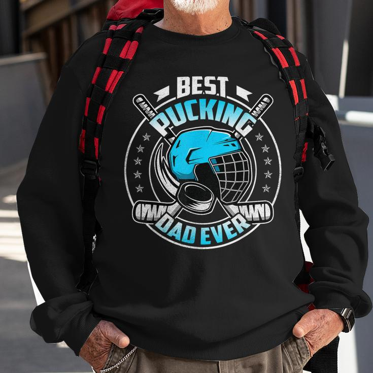 Cool Hockey Dad Gifts Funny Best Pucking Dad Ever Sports Sweatshirt Gifts for Old Men