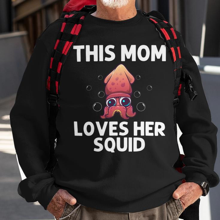 Cool Squid For Mom Mother Octopus Biology Sea Animals Sweatshirt Gifts for Old Men