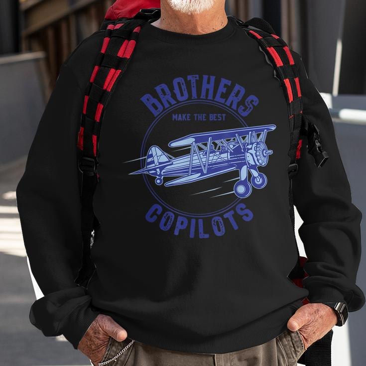 Copilots Brothers Aviation Dad Vintage Plane Sweatshirt Gifts for Old Men