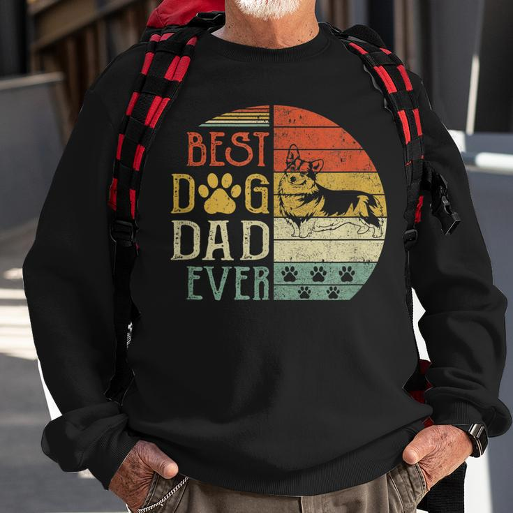 Corgi Best Dog Dad Ever Vintage Fathers Day Retro Sweatshirt Gifts for Old Men