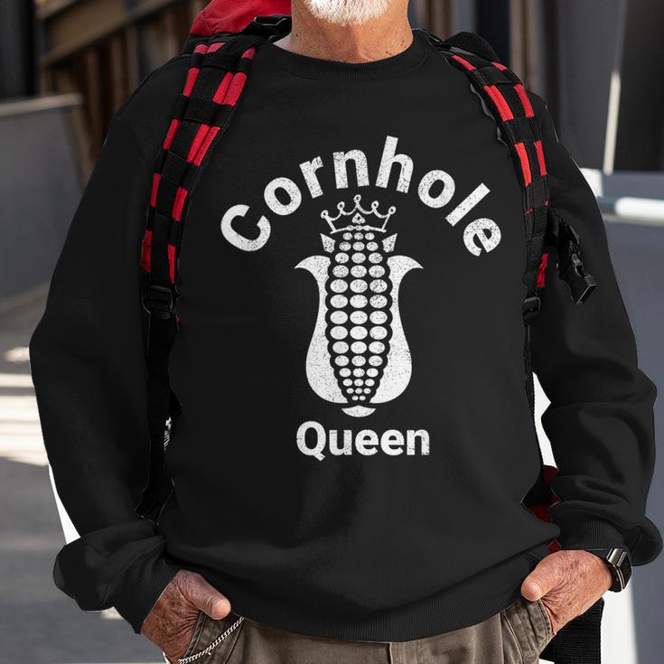 Cornhole Queen Lustiges Damen Sweatshirt, Motiv für Spielbegeisterte Geschenke für alte Männer