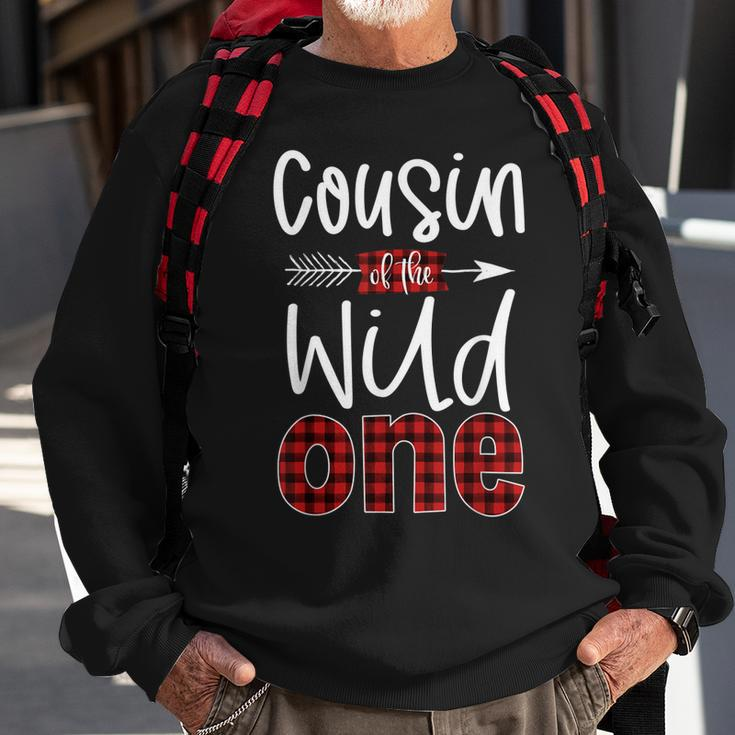 Cousin Of The Wild One Plaid Lumberjack 1St Birthday Sweatshirt Gifts for Old Men