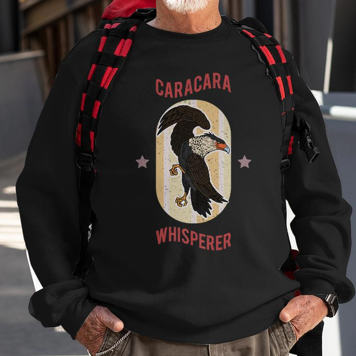 Crested Caracara Birds Biologist Ornithologist Birdmotif Sweatshirt Gifts for Old Men