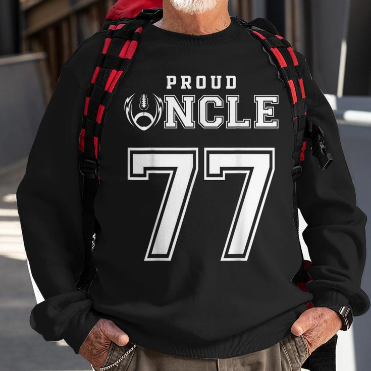Custom Proud Football Uncle Number 77 Personalized For Men Sweatshirt Gifts for Old Men