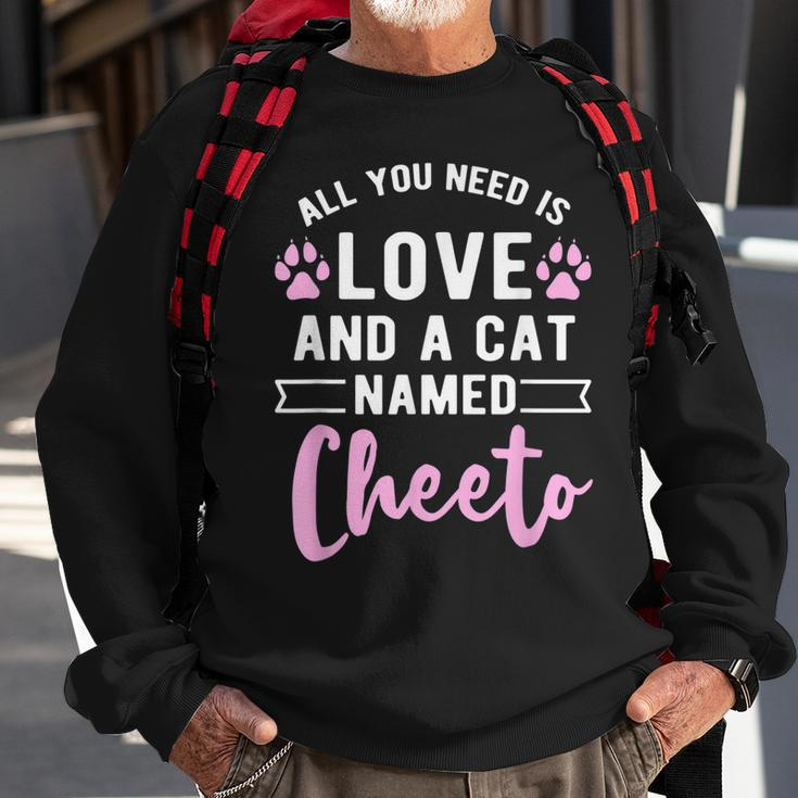 Cute Cat Named Funny Quote Cheeto Cats Owner Sweatshirt Gifts for Old Men