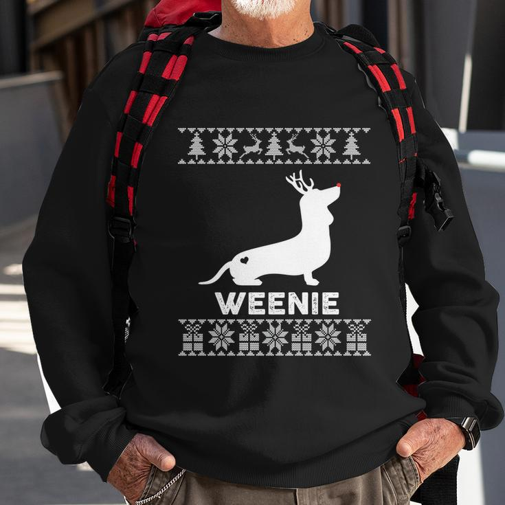 Dachshund Dog Lover Weenie Reindeer Ugly Christmas Sweater Gift Sweatshirt Gifts for Old Men