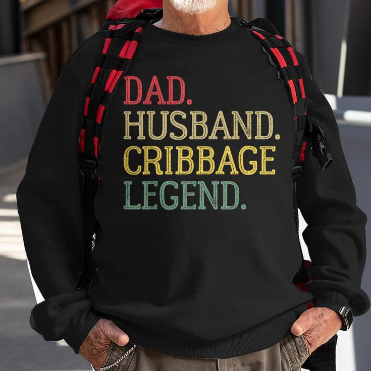 Dad Husband Cribbage Legend Vintage Cribbage Board Game Sweatshirt Gifts for Old Men