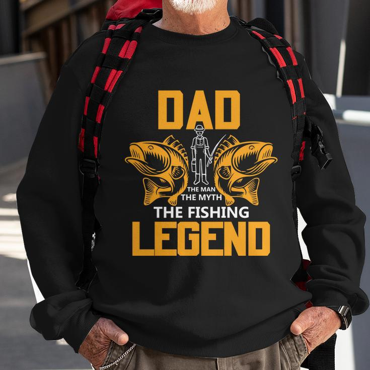 Dad The Man Myth The Fishing Legend Sweatshirt Gifts for Old Men
