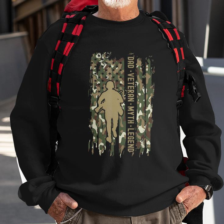 Dad The Man The Myth The Legend Fathers Day Camo Us Flag Sweatshirt Gifts for Old Men
