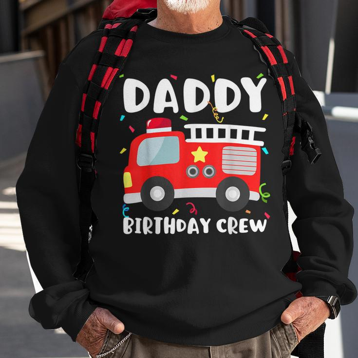 Daddy Birthday Crew Fire Truck Party Firefighter Dad Papa Sweatshirt Gifts for Old Men