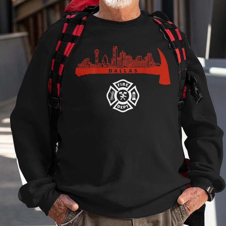 Dallas Texas Fire Rescue Department Firefighter Firemen Duty Sweatshirt Gifts for Old Men