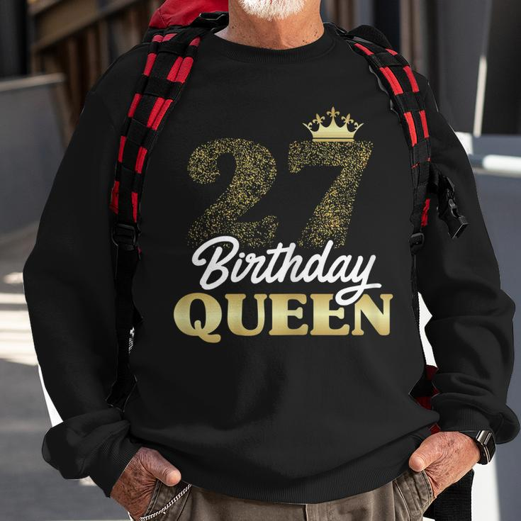 Damen 27. Geburtstag Sweatshirt Jahrgang 1995, Birthday Queen mit Krone Geschenke für alte Männer