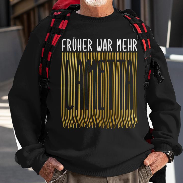 Damen Früher War Mehr Lametta Lustig Spruch Weihnachten Damen Sweatshirt Geschenke für alte Männer