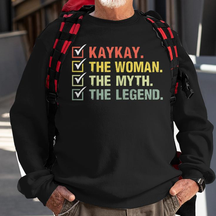 Damen Kaykay Sweatshirt: Die Frau, Der Mythos, Die Legende, Retro Vintage Geschenke für alte Männer