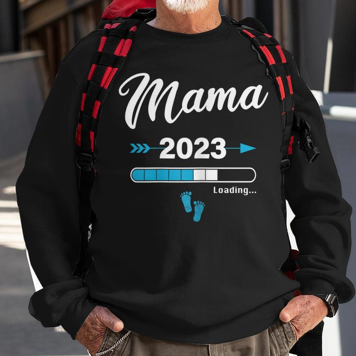 Damen Mama Loading 2023 Sweatshirt für Werdende Mütter Geschenke für alte Männer