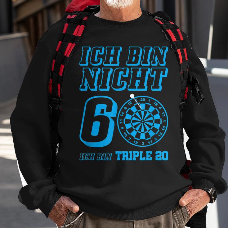 Darts 60 Geburtstag Dart Pfeil Geschenk Dartspieler Sweatshirt Geschenke für alte Männer