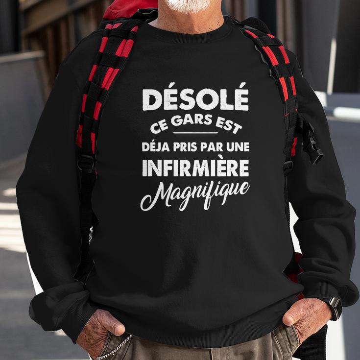 Desole Ce Gars Est Deja PrisInfirmiere Sweatshirt Geschenke für alte Männer