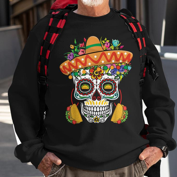 Dia De Los Muertos Mexico Taco Mexico Happy Cinco De Mayo Sweatshirt Gifts for Old Men