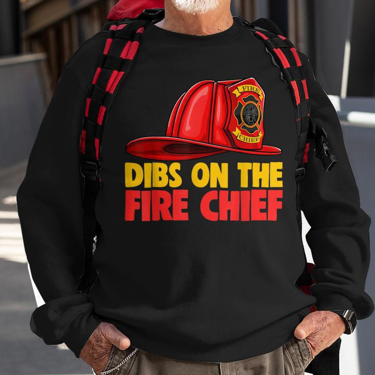 Dibs On The Fire Chief Fire Fighters Love Sweatshirt Gifts for Old Men