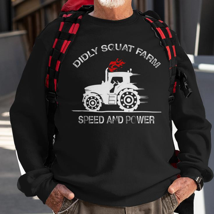 Diddly Squat Farm Speed And Power Perfect Tractor Design Sweatshirt Gifts for Old Men