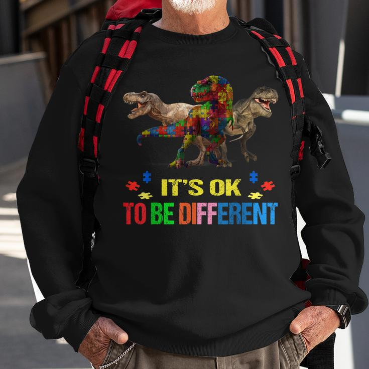 Dinosaur Autism Awareness Days Its Ok To Be Different Sweatshirt Gifts for Old Men