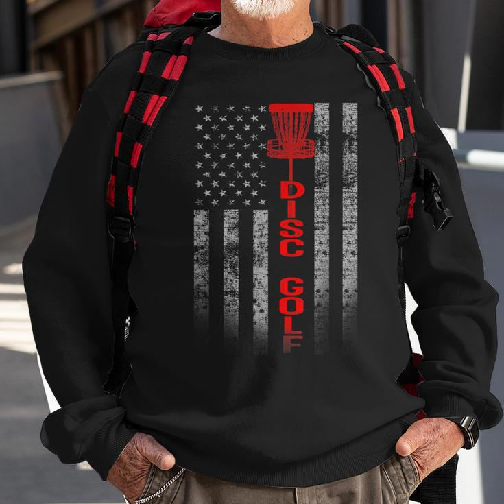 Disc Golf Basket Flag Design - Gift For Disc Golfers Sweatshirt Gifts for Old Men