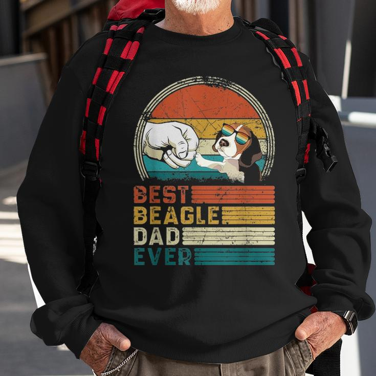 Distressed Best Beagle Dad Ever Fathers Day Gift Sweatshirt Gifts for Old Men