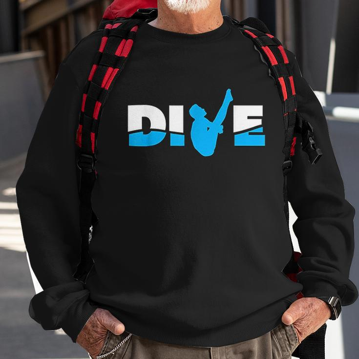 Dive Water Sports Platform Diver Springboard Diving Men Women Sweatshirt Graphic Print Unisex Gifts for Old Men