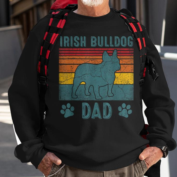 Dog Irish Bulldog Dad - Vintage Irish Bulldog Dad Sweatshirt Gifts for Old Men
