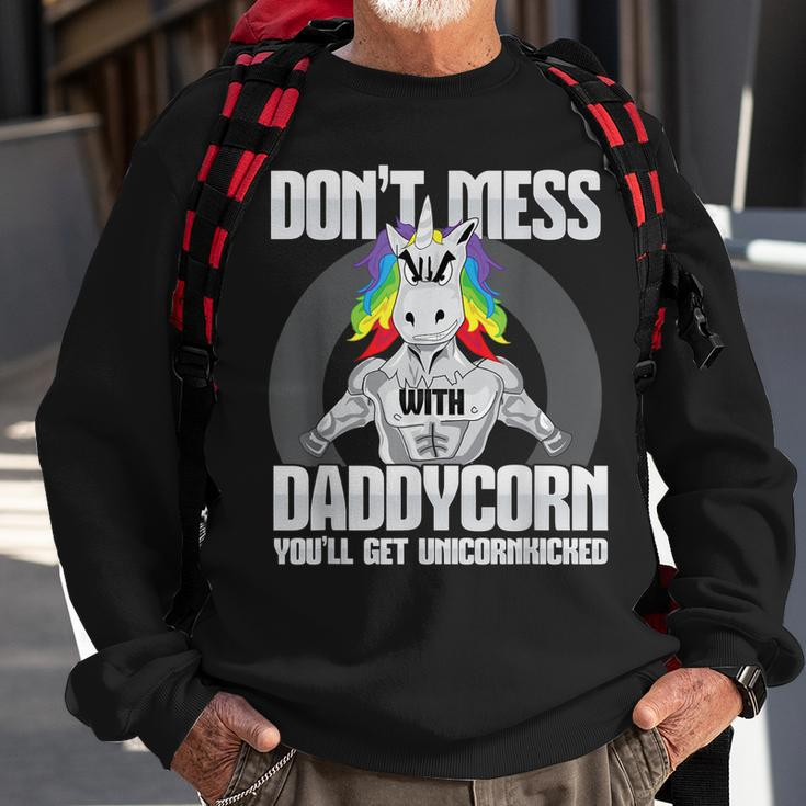 DonMess With Daddycorn I Funny Dad Father Fitness Gift For Mens Sweatshirt Gifts for Old Men