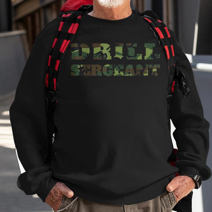 Drill Sergeant Uniform Military Camouflage Costume Funny Sweatshirt Gifts for Old Men