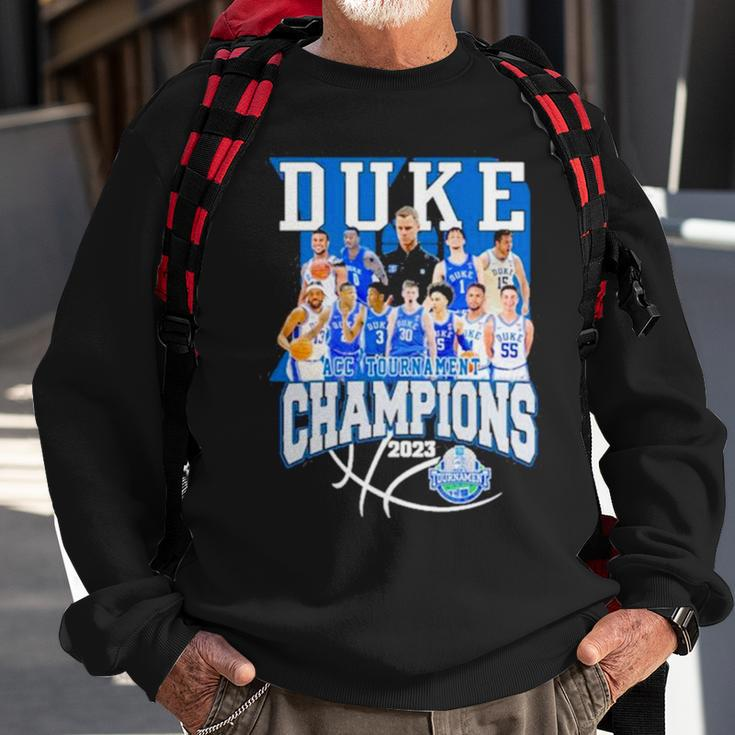 Duke Team 2023 Acc Men’S Basketball Tournament Champions Sweatshirt Gifts for Old Men