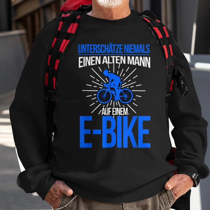 E-Bike Herren Spruch Elektrofahrrad Mann Fahrrad Sweatshirt Geschenke für alte Männer