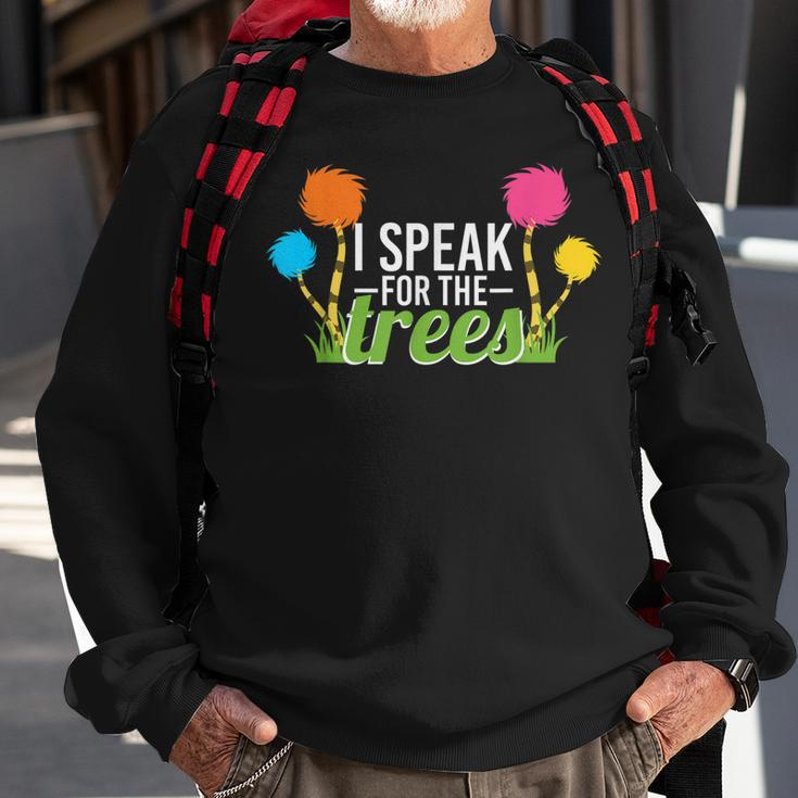 Earth Day Nature Lover Design Speak For The Trees Sweatshirt Gifts for Old Men