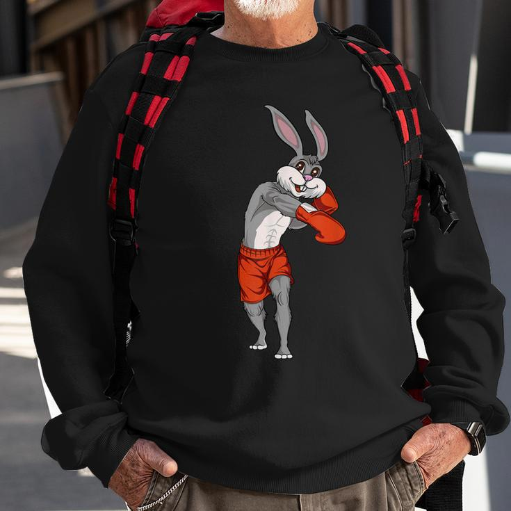 Easter Bunny Boxing Rabbit Sweatshirt Gifts for Old Men