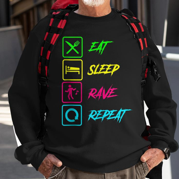 Eat Sleep Rave Repeat - Edm Music Festival Raver Sweatshirt Gifts for Old Men