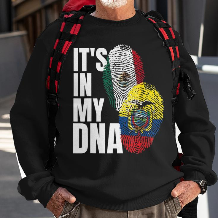 Ecuadorian And Mexican Dna Mix Flag Heritage Gift Sweatshirt Gifts for Old Men