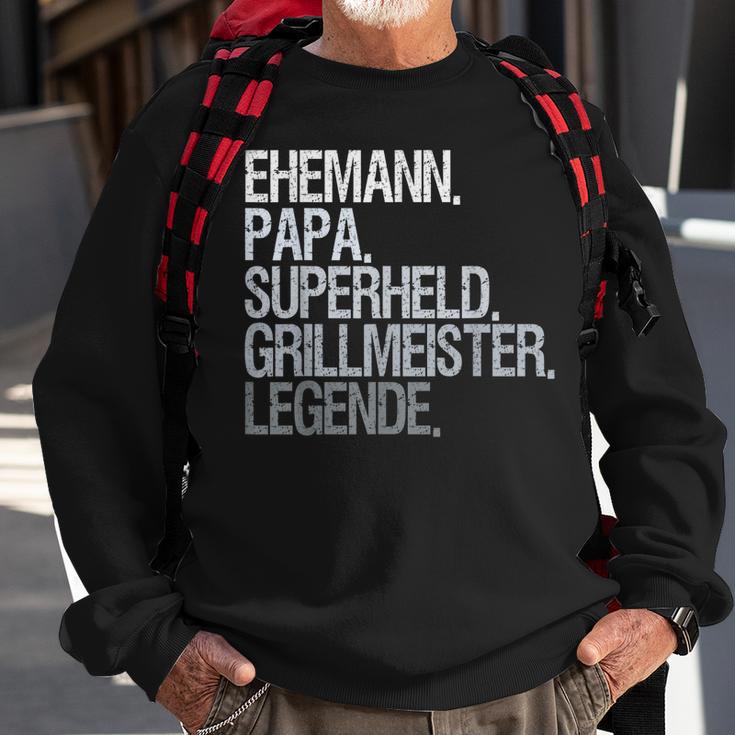 Ehemann Papa Grillmeister Sweatshirt Geschenke für alte Männer