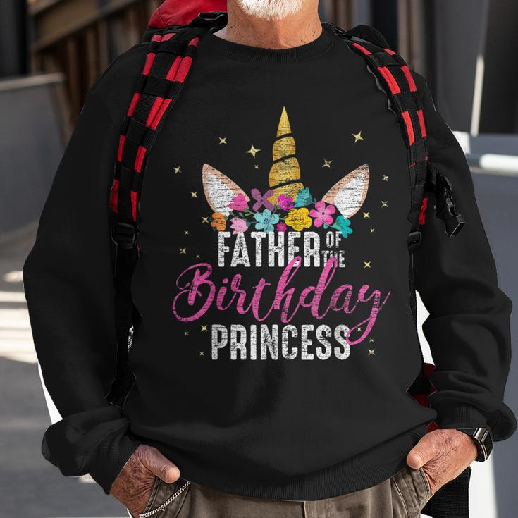 Einhorn Geburtstag Sweatshirt für Vater der Prinzessin Geschenke für alte Männer