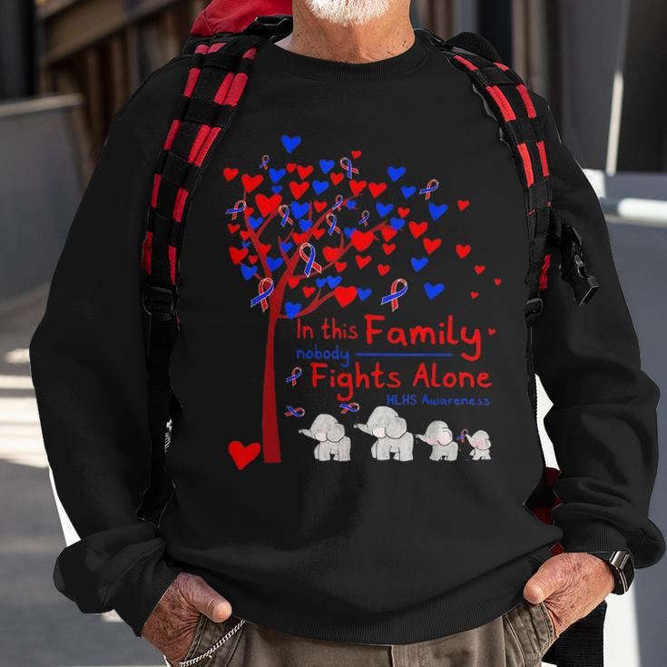 Elephant Nobody Fights Alone Hlhs Awareness Gift Sweatshirt Gifts for Old Men