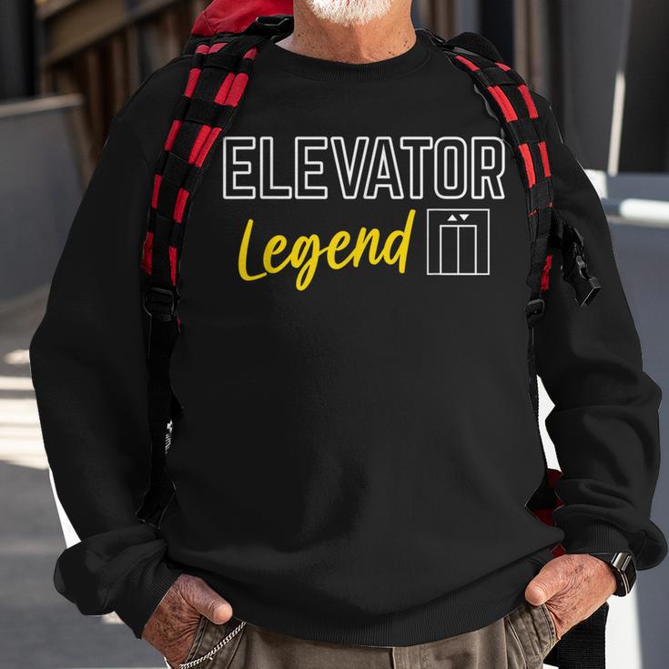 Elevator Legend Aufzug Techniker Sweatshirt Geschenke für alte Männer