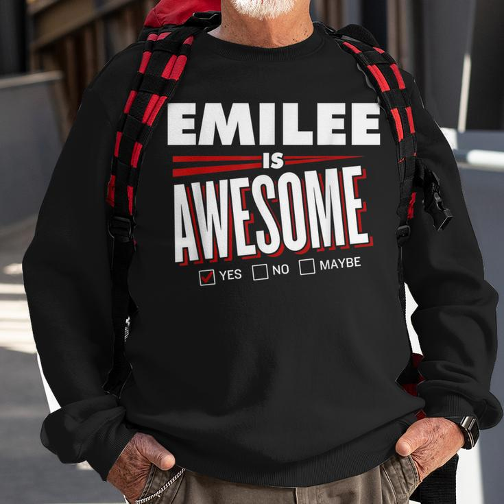 Emilee Is Awesome Family Friend Name Funny Gift Sweatshirt Gifts for Old Men