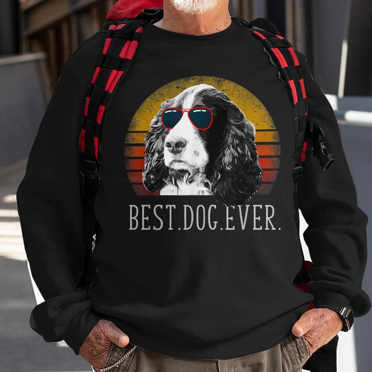 English Springer Spaniel Retro Best Dog Lover Ever Sweatshirt Gifts for Old Men