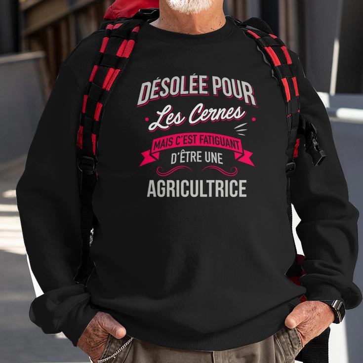 Entschuldigung für die Augenringe - Agricultrice Sweatshirt, Müdes Bauerin Design Geschenke für alte Männer