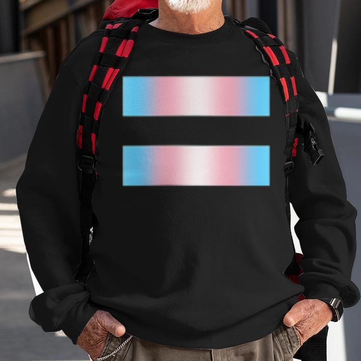 Equality Subtle Trans Pride Flag Transgender Rights Ally Sweatshirt Gifts for Old Men
