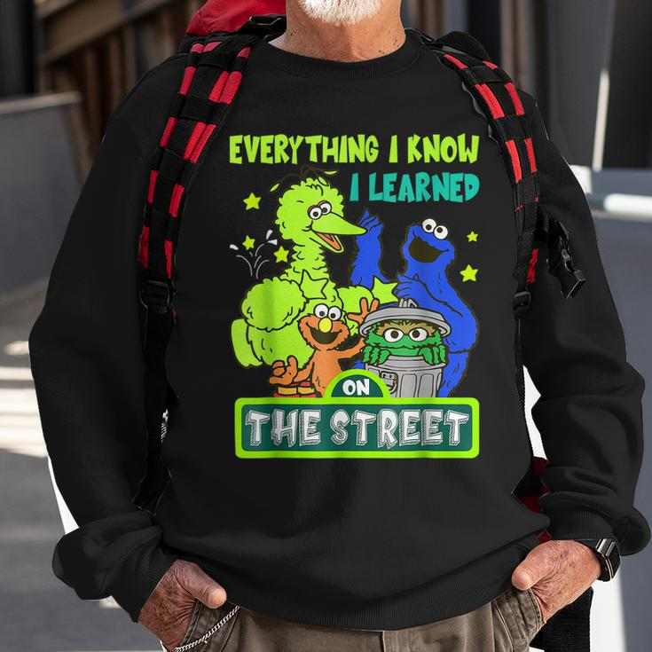 Everything I Know I Learned On The Streets V2 Men Women Sweatshirt Graphic Print Unisex Gifts for Old Men
