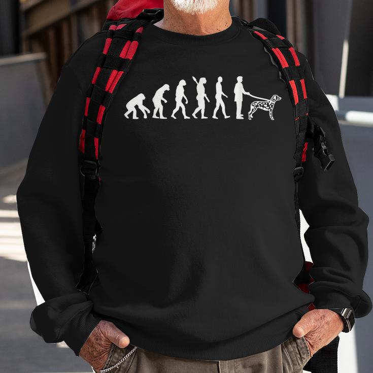 Evolution Dalmatian Men Women Sweatshirt Graphic Print Unisex Gifts for Old Men