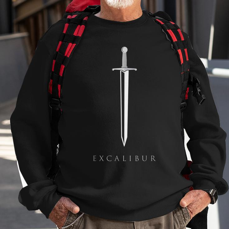 Excalibur Legendary Sword In The Stone King Arthur Minimal Sweatshirt Gifts for Old Men