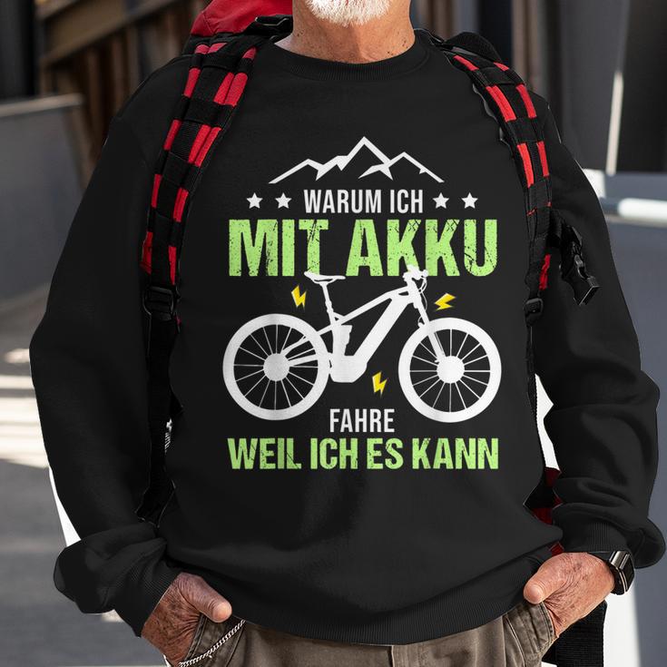 Fahrrad E-Bike Elektrofahrrad Lustig Spruch Motiv Radfahren Sweatshirt Geschenke für alte Männer